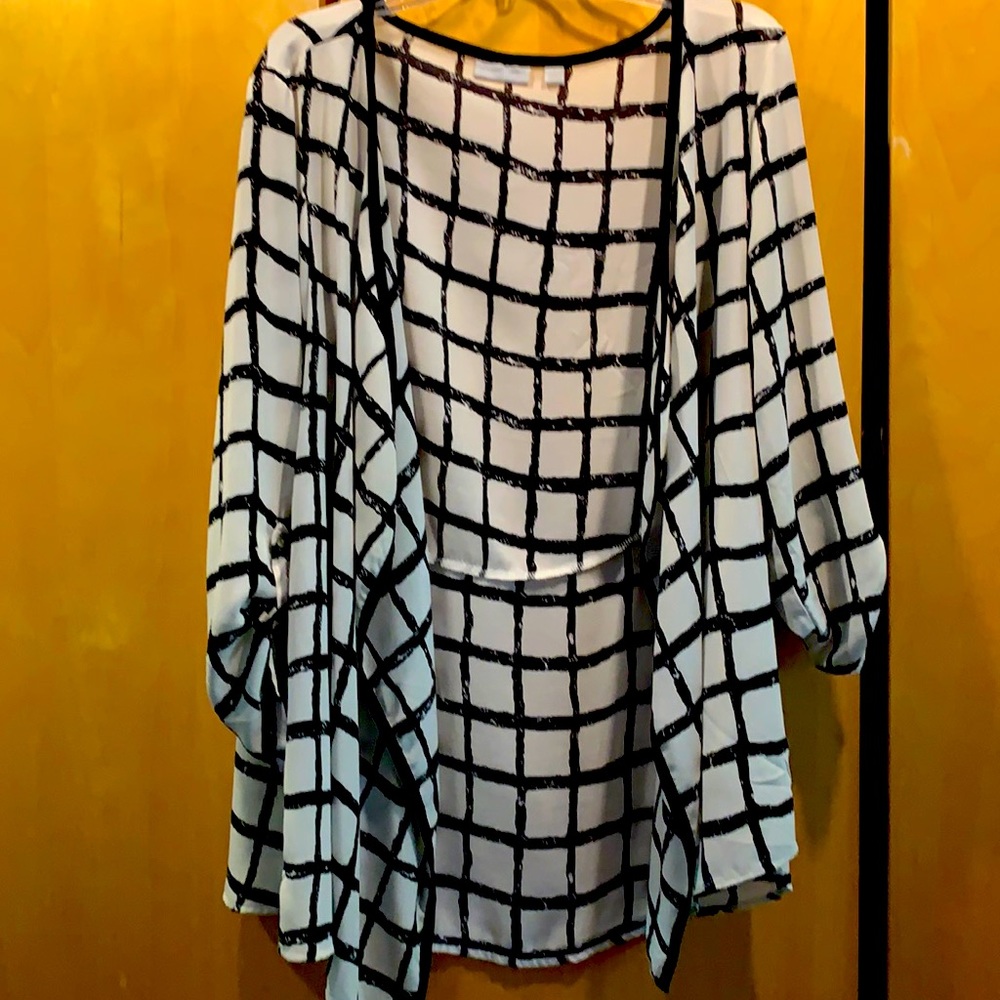 Black and white cardigan